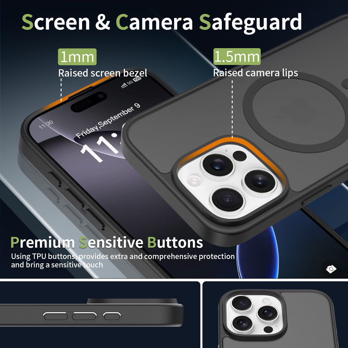 SaeediX Magnetic Shockproof Case – For iPhone 16 Pro Max & 17 Pro Max